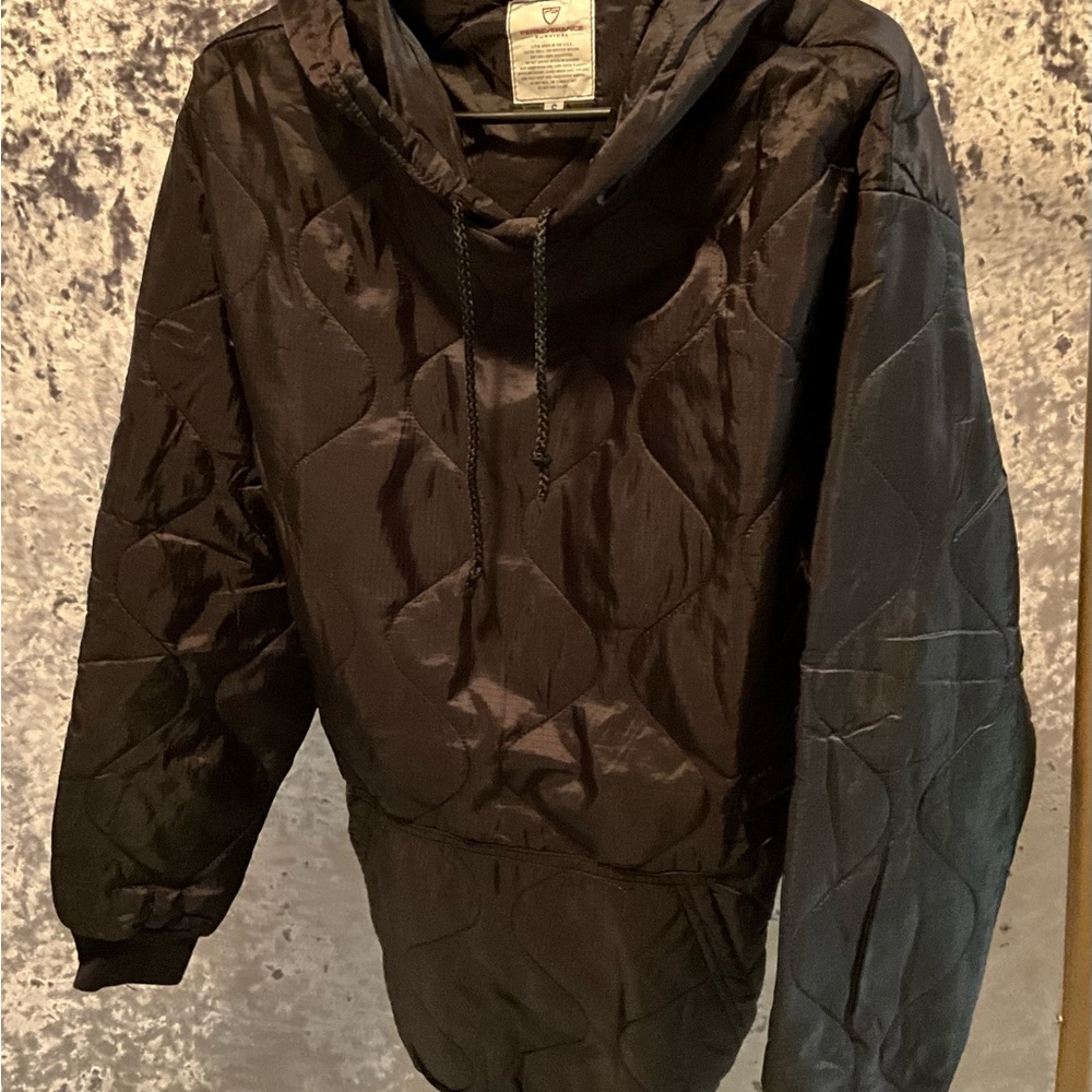 Perseverance Survival Small Black Quilted Woobie Hoodie